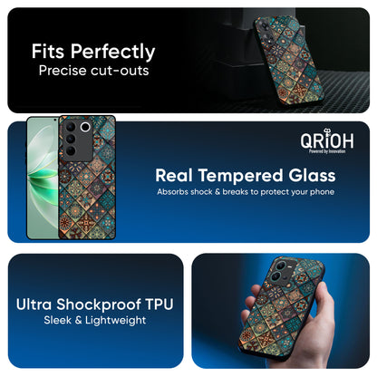 Retro Art Glass Case for IQOO Z9s Pro 5G