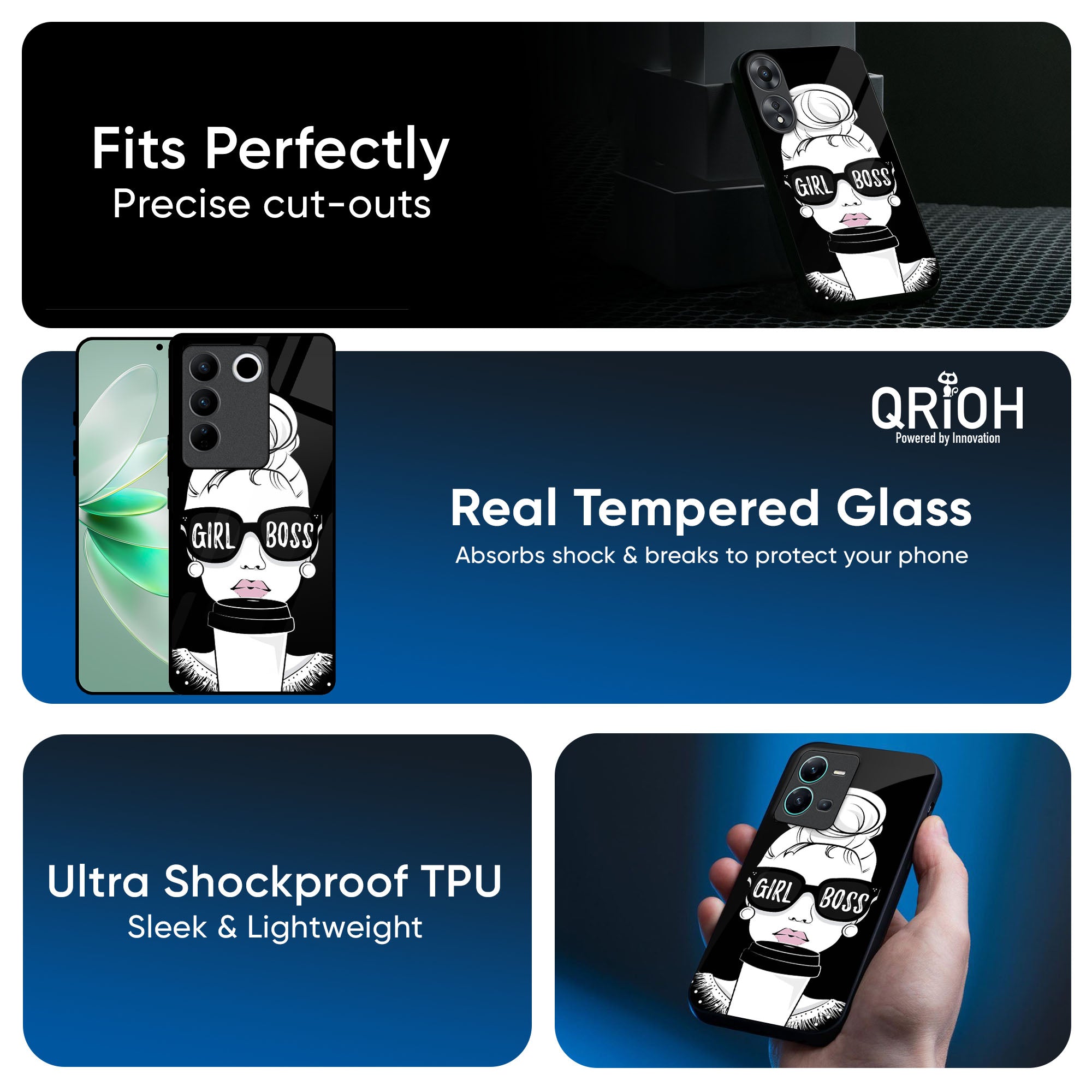 Girl Boss Glass Case For IQOO Z9s Pro 5G