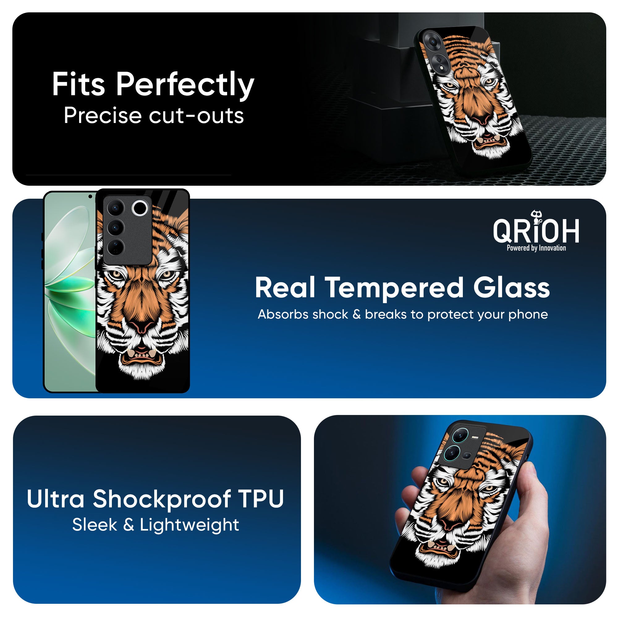 Angry Tiger Glass Case For IQOO 13 5G
