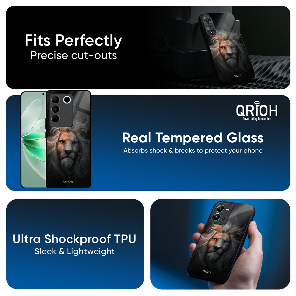 Devil Lion Glass Case for Vivo X200 5G