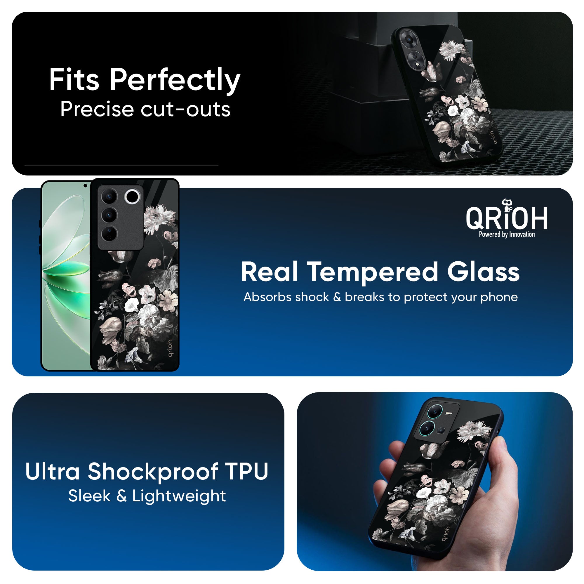 Artistic Mural Glass Case for IQOO Z9s Pro 5G