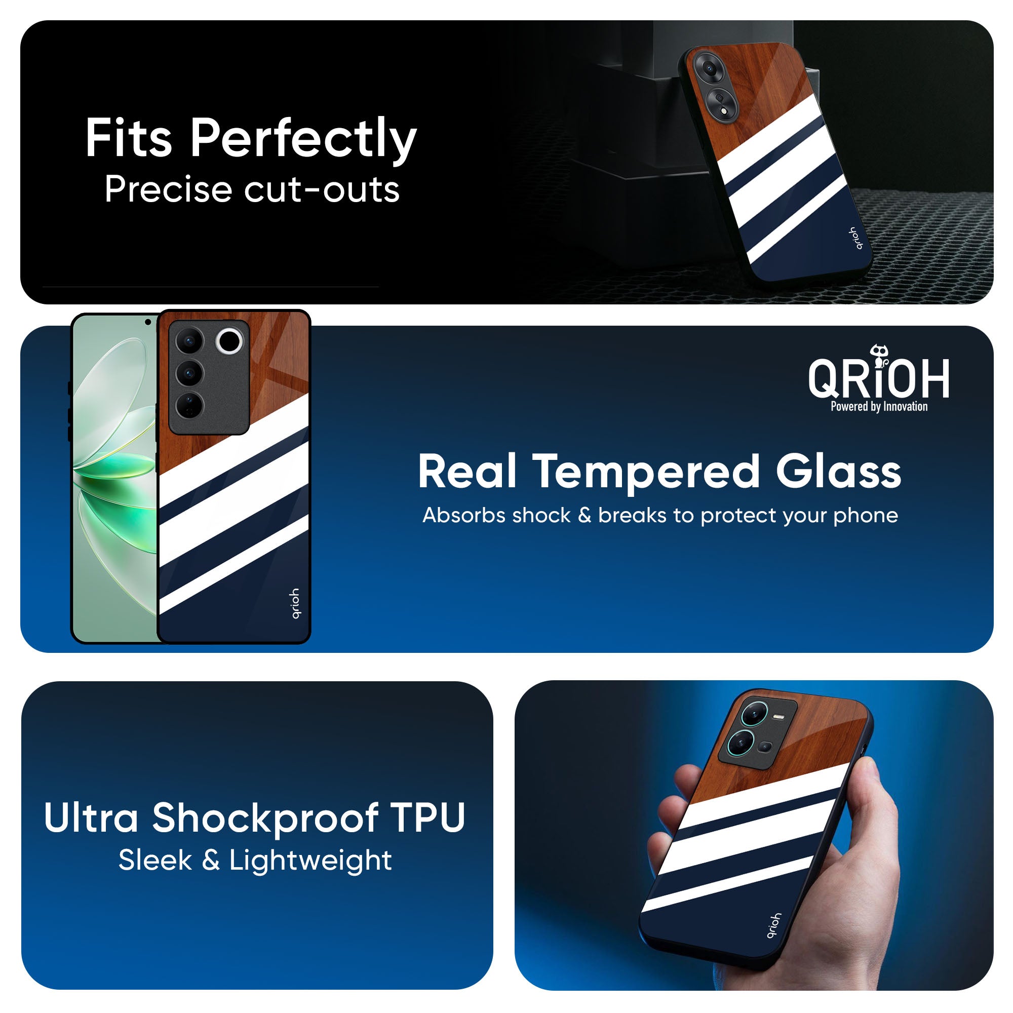 Bold Stripes Glass Case for IQOO 13 5G
