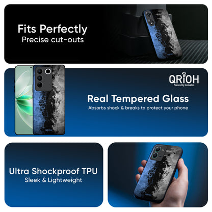 Dark Grunge Glass Case for IQOO Z9s Pro 5G