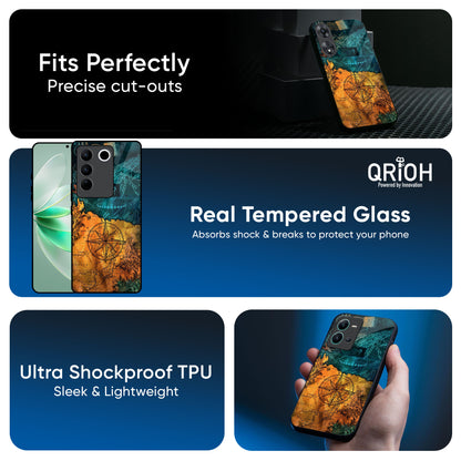 Architecture Map Glass Case for IQOO 13 5G