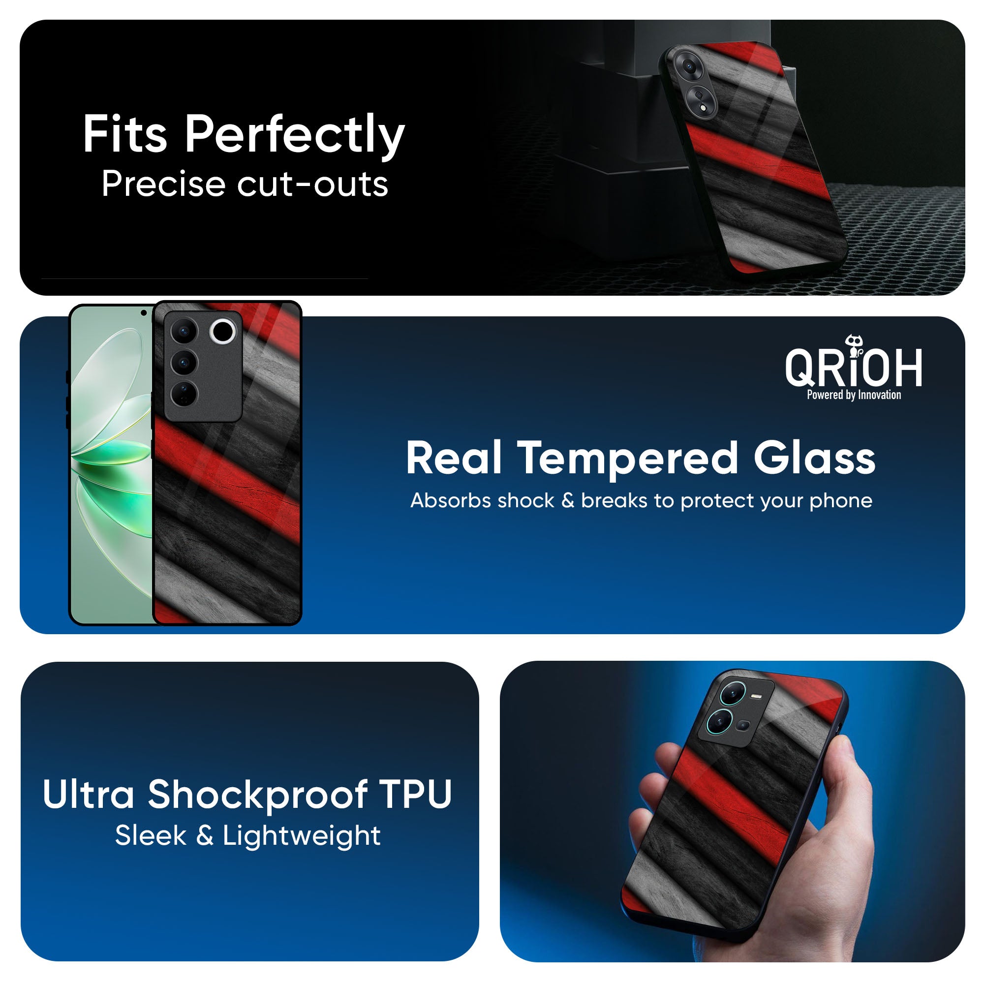 Soft Wooden Texture Glass Case for IQOO Z9s Pro 5G