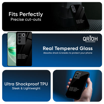 Black Soul Glass Case for IQOO Z9s Pro 5G