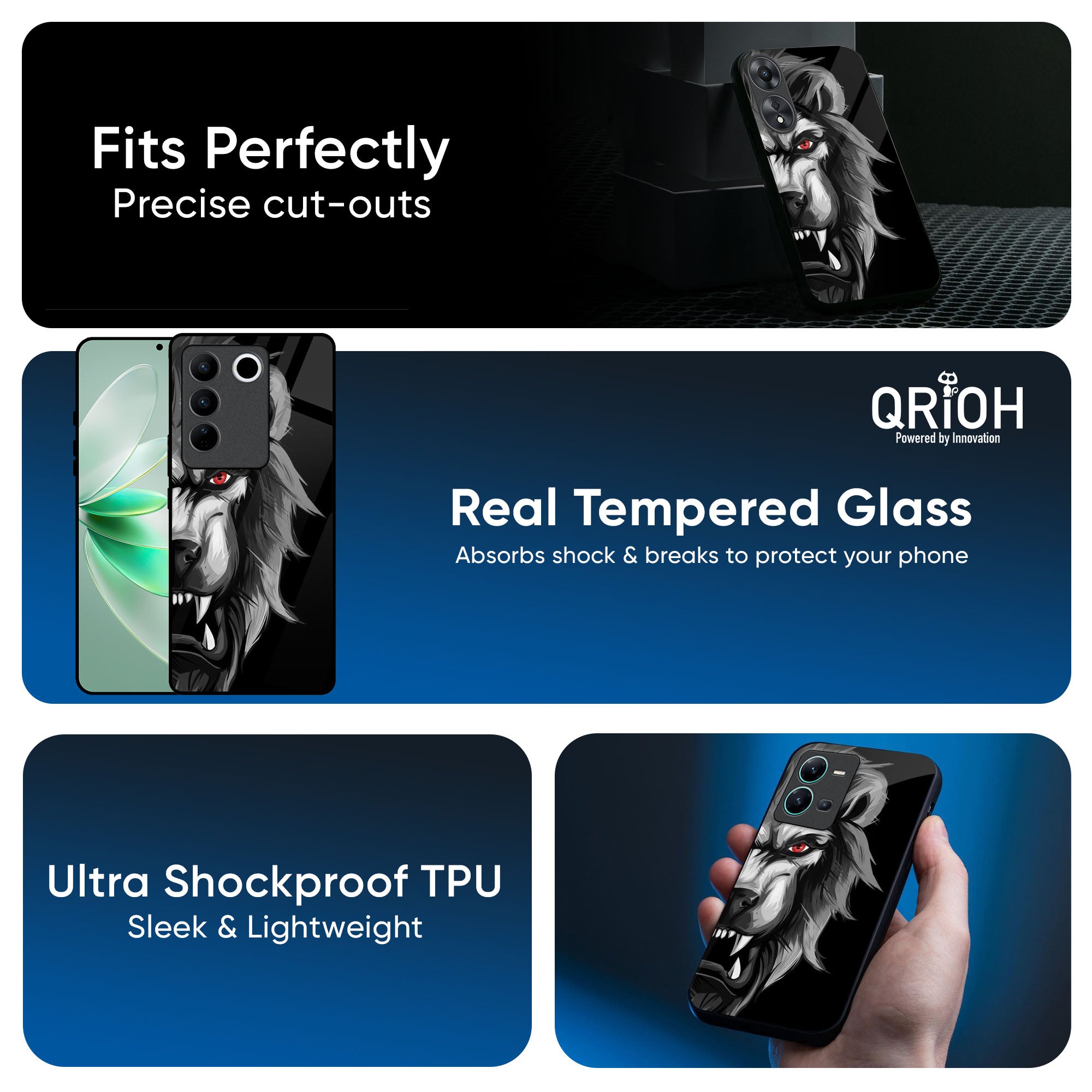 Wild Lion Glass Case for IQOO 13 5G