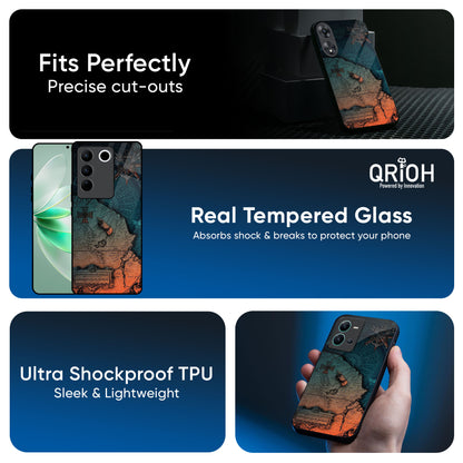 Geographical Map Glass Case for IQOO Z9s Pro 5G