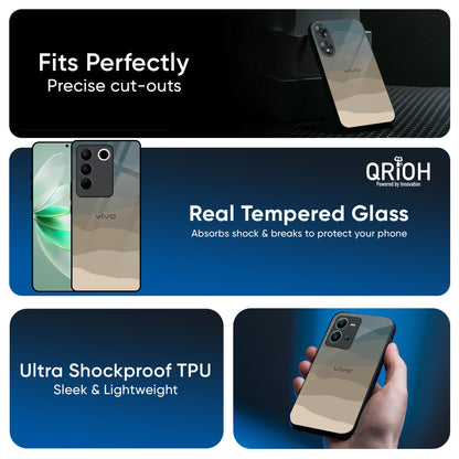 Abstract Mountain Pattern Glass Case for IQOO Z6 5G