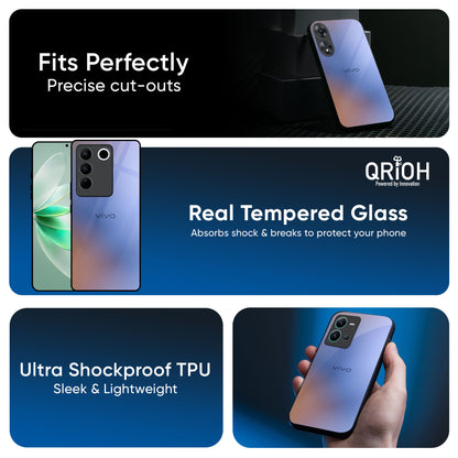 Blue Aura Glass Case for IQOO Z9s Pro 5G
