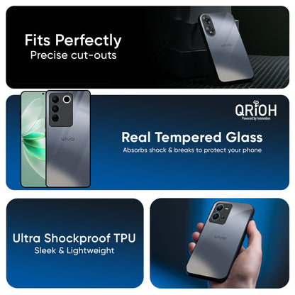 Space Grey Gradient Glass Case for IQOO Z9s Pro 5G