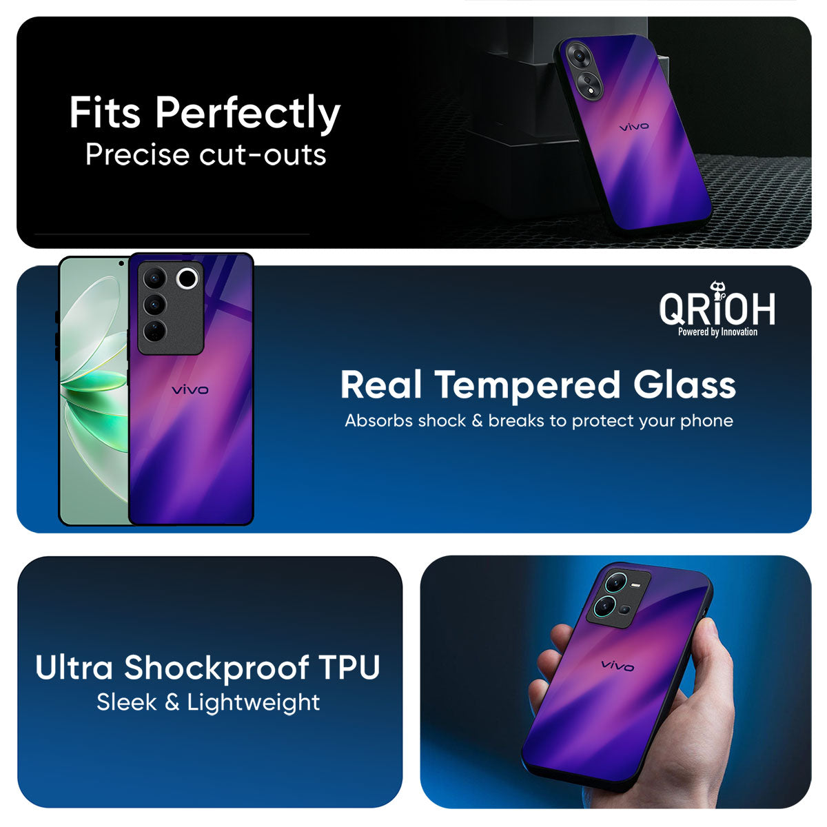 Pink Thunder Glass Case for IQOO Z9s Pro 5G