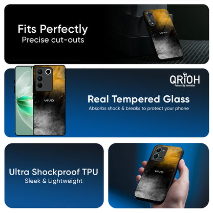 Gold Gradient Glass Case for Vivo T3 Pro 5G