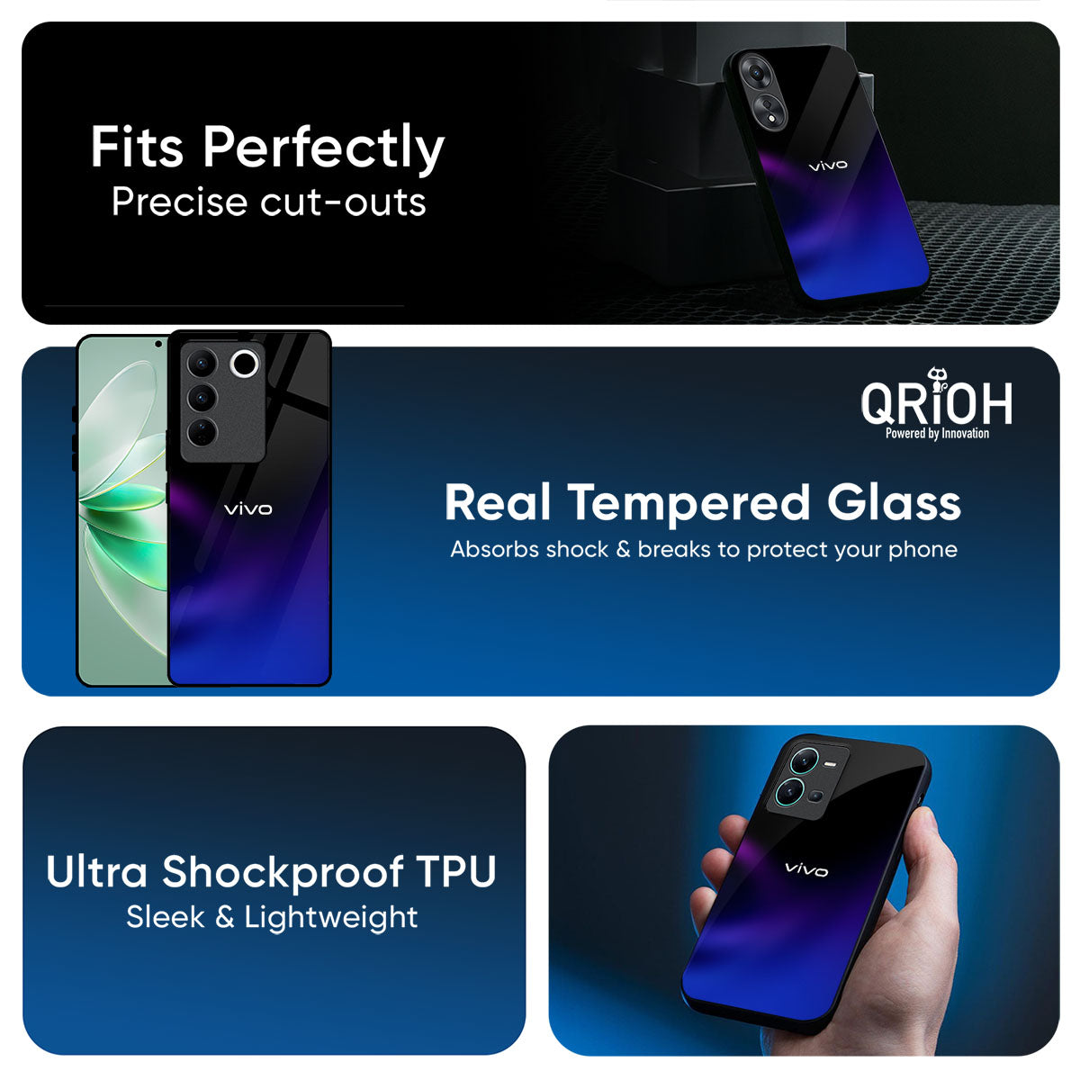 Black Onyx Glass Case for IQOO 13 5G