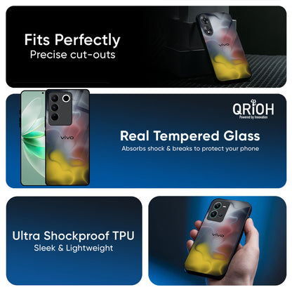 Colorful Smoke Glass Case for IQOO Z9s Pro 5G