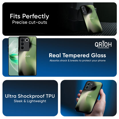 Green Tornado Glass Case for IQOO 13 5G