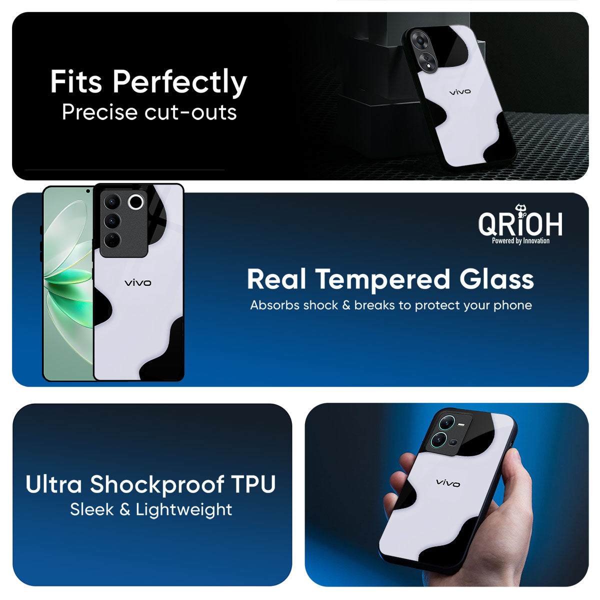 Wheat Cream Wavy Glass Case for IQOO Z9s Pro 5G