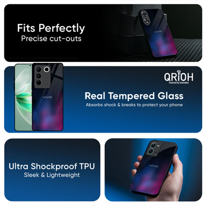 Pink Smudge Glass Case for IQOO Z9s Pro 5G