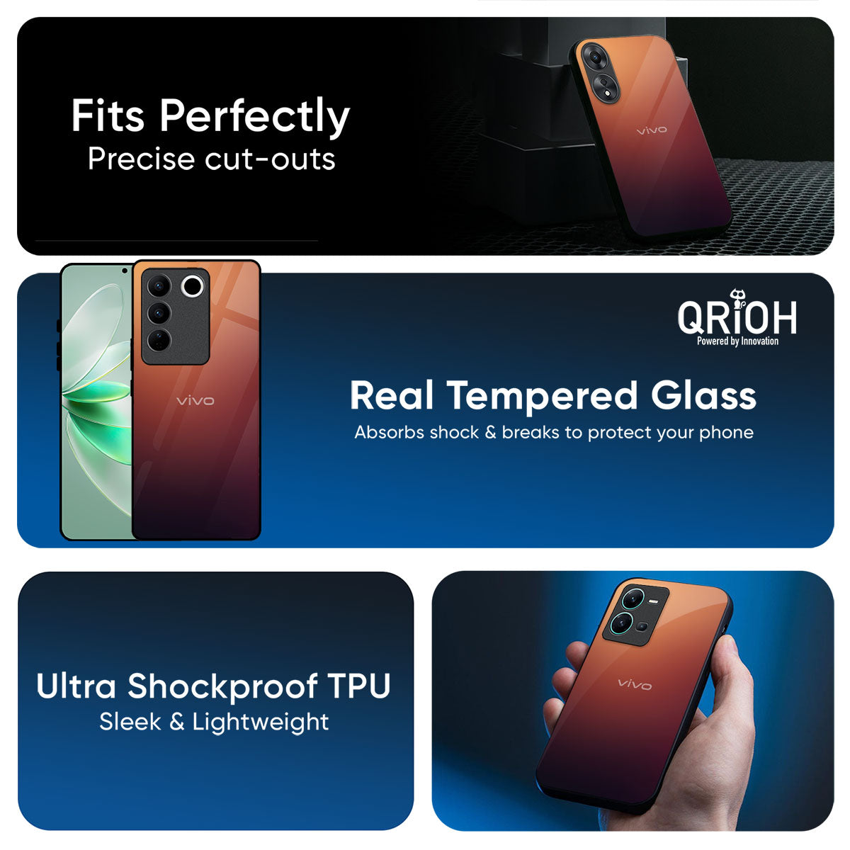 Sunset Background Glass Case for IQOO Z9s Pro 5G