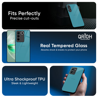 Oceanic Turquiose Glass Case for IQOO 13 5G