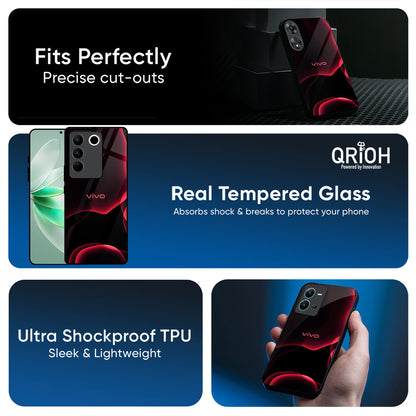 Red Thunder Glass Case for IQOO Z9s Pro 5G