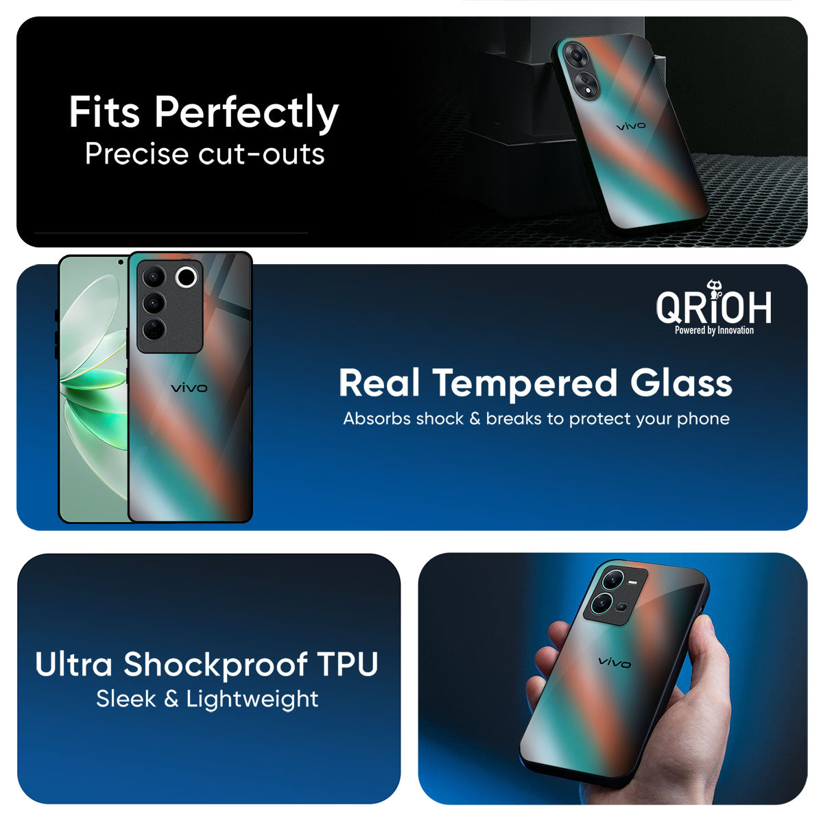 Melted Emerald Glass Case for IQOO Z9s Pro 5G