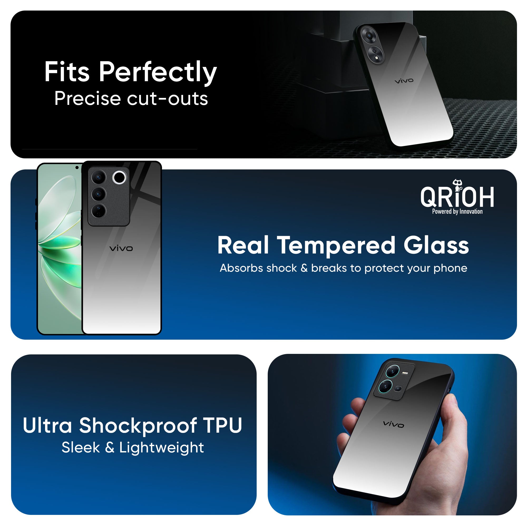 Zebra Gradient Glass Case for IQOO 13 5G