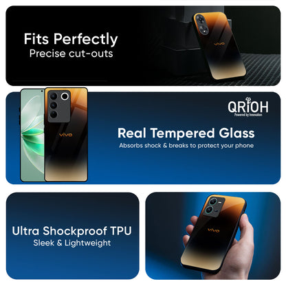 Grainy Yellow Glass Case for IQOO Z9s Pro 5G