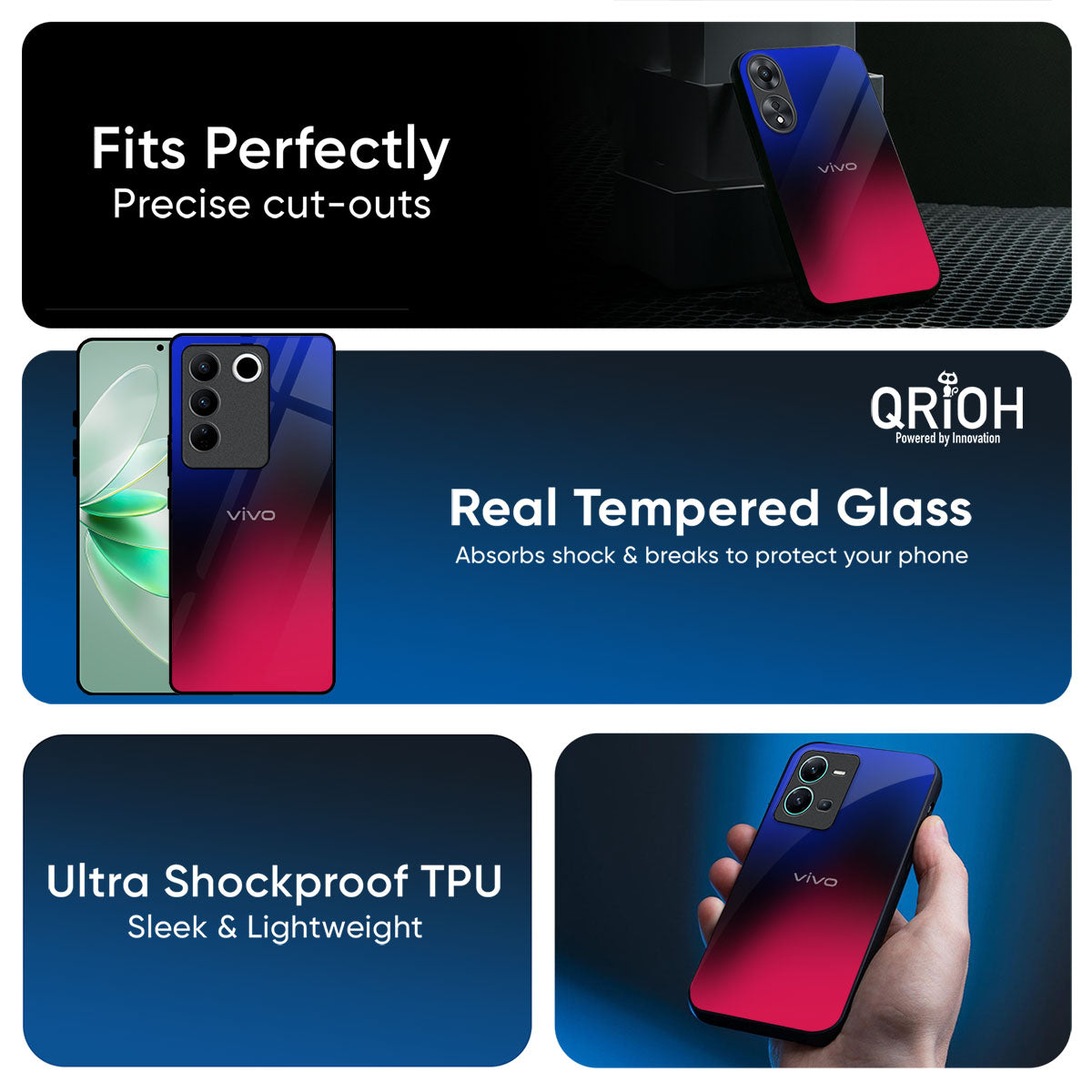 Mesmerizing Gradient Glass Case for Vivo Y300 5G