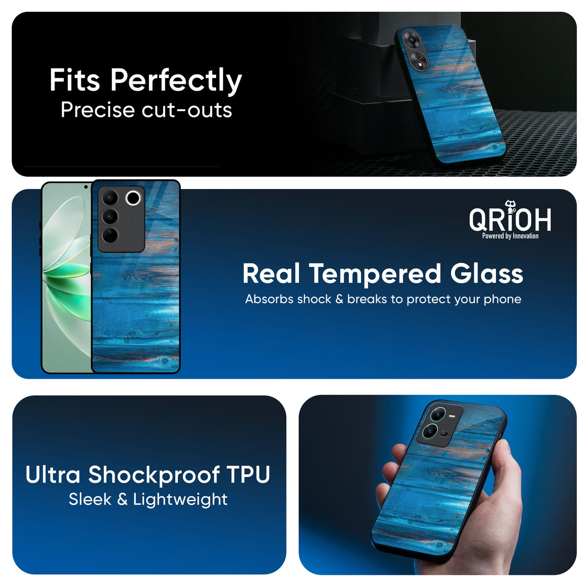 Patina Finish Glass case for Vivo T3 Pro 5G