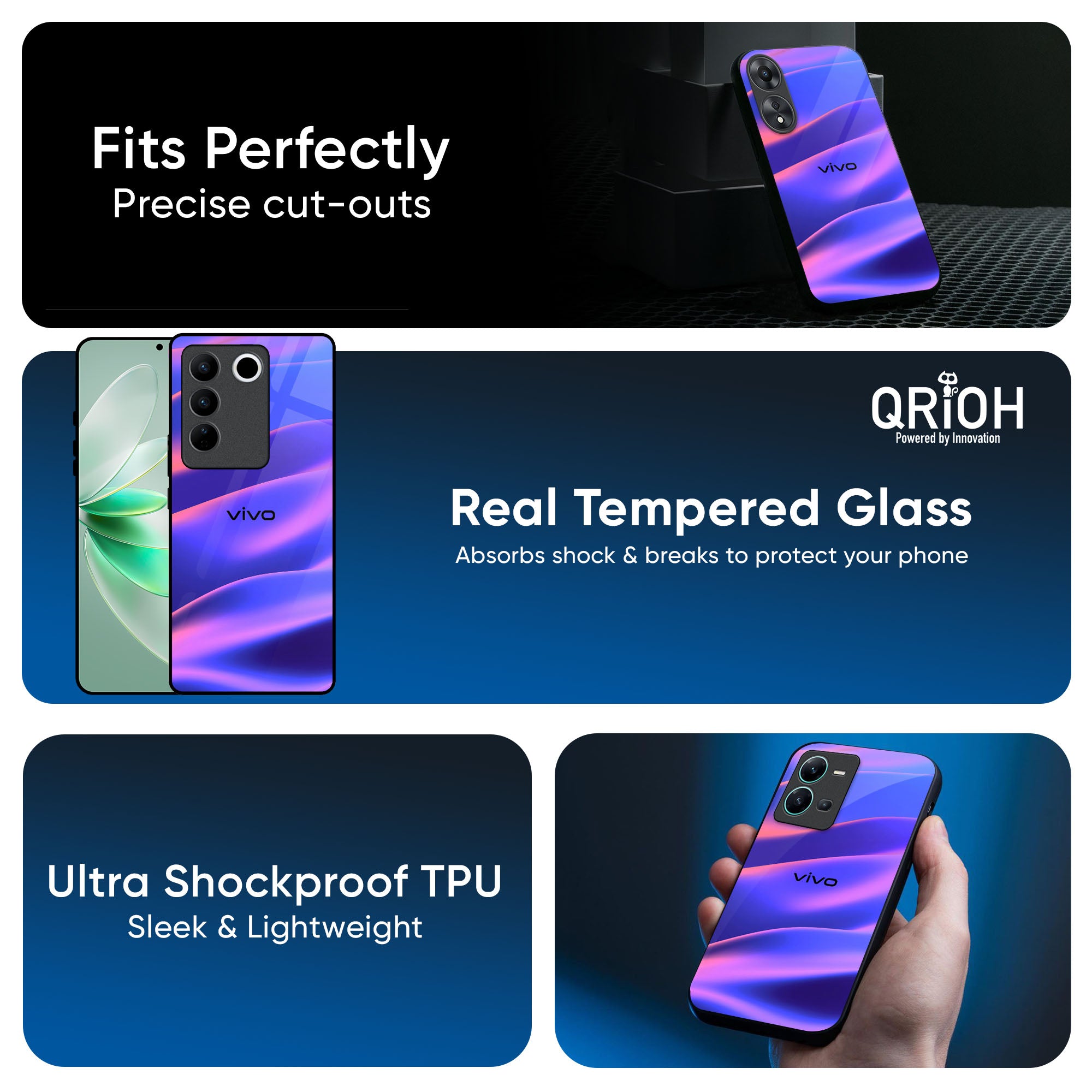 Colorful Dunes Glass Case for IQOO Z9s Pro 5G