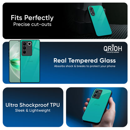 Cuba Blue Glass Case For IQOO Z6 5G