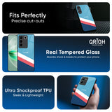 Pink & White Stripes Glass Case For Vivo X200 Pro 5G