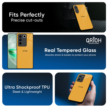 Fluorescent Yellow Glass case for IQOO 13 5G