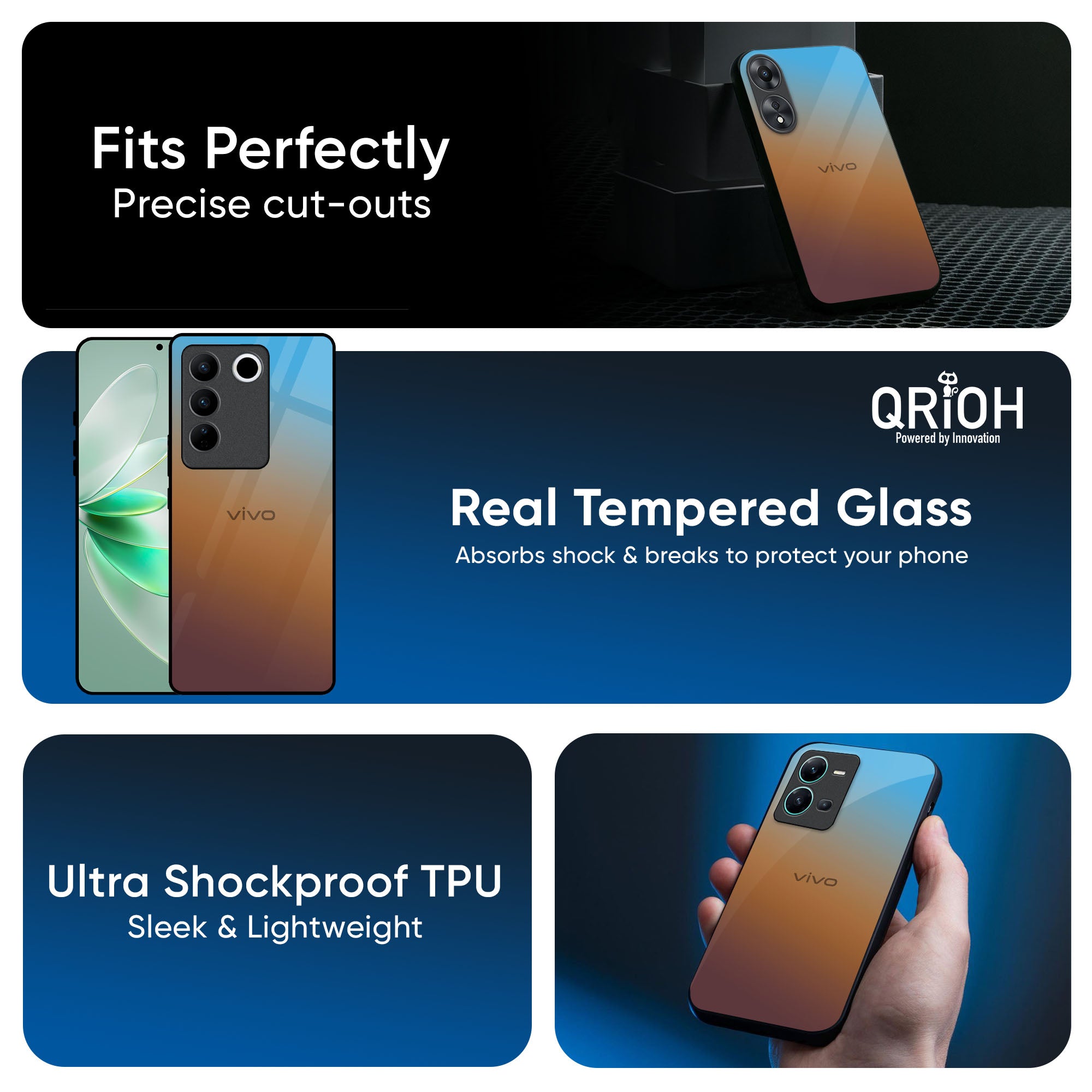 Rich Brown Glass Case for IQOO Z9s Pro 5G