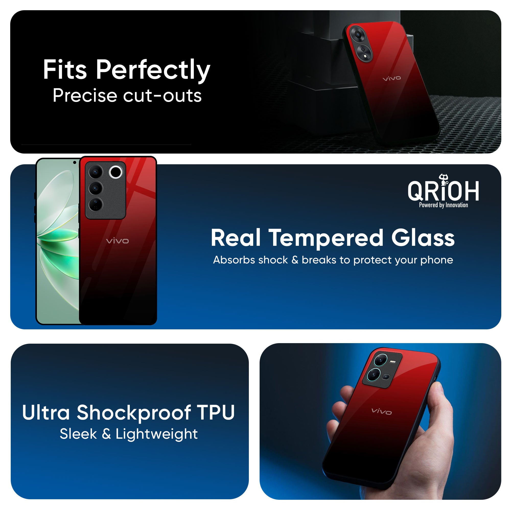 Maroon Faded Glass Case for IQOO 13 5G