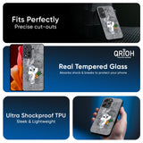 Cute Baby Bunny Glass Case for Redmi Note 14 Pro 5G