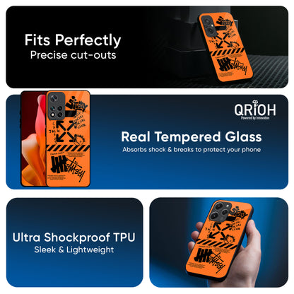 Anti Social Club Glass Case for Redmi Note 14 5G