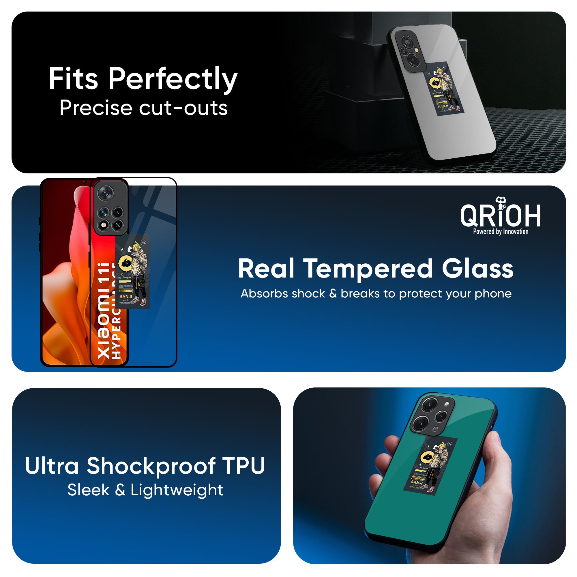 Cool Sanji Glass Case for Redmi Note 14 5G