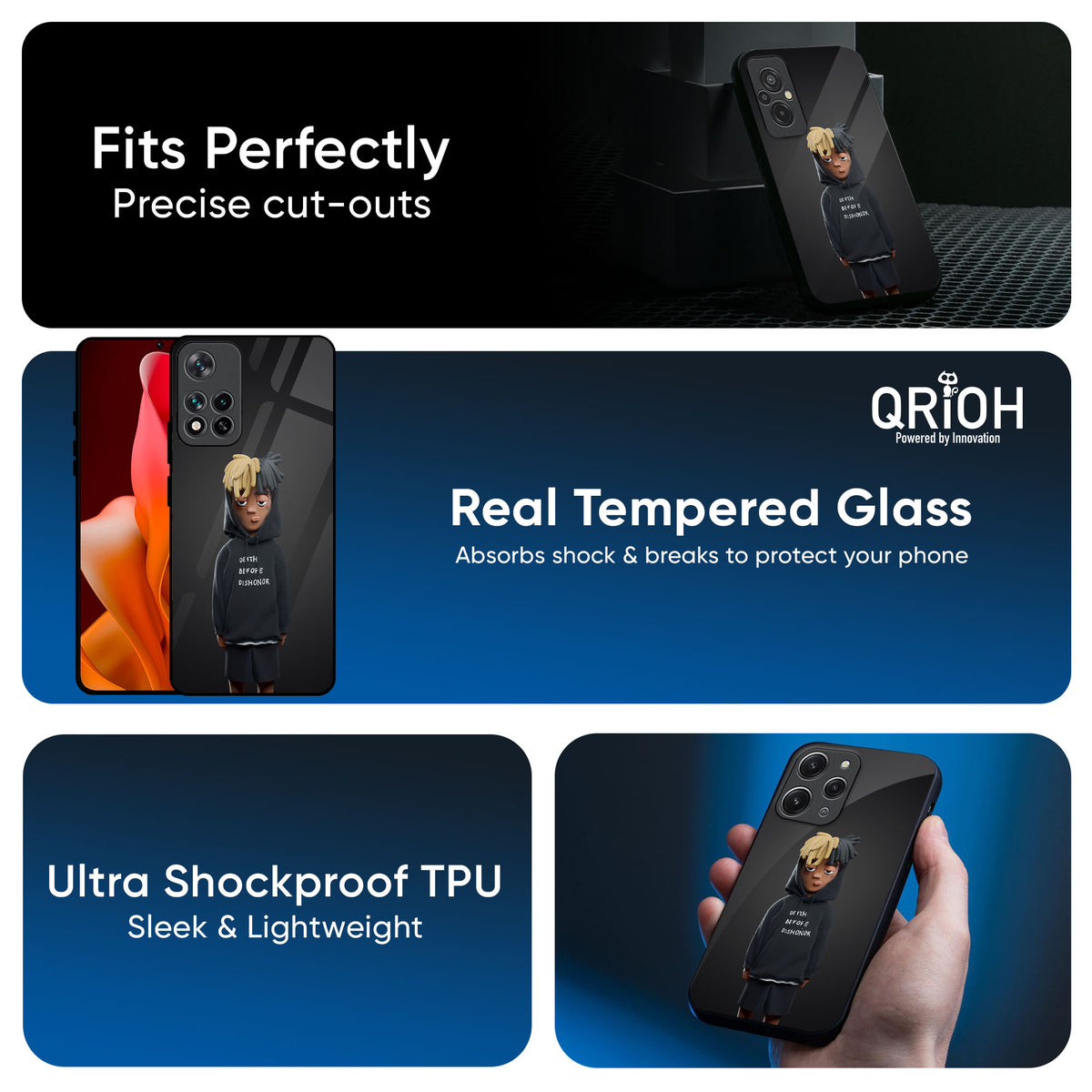 Dishonor Glass Case for Redmi Note 11 Pro Plus 5G