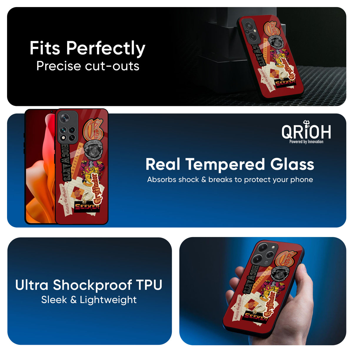 Gryffindor Glass Case for Redmi Note 14 Pro 5G