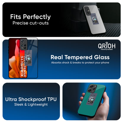 Space Travel Glass Case for Redmi Note 14 5G