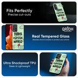 Travel Stamps Glass Case for Redmi Note 11 Pro Plus 5G