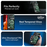 Green Camo Circuit Glass Case for Redmi Note 11