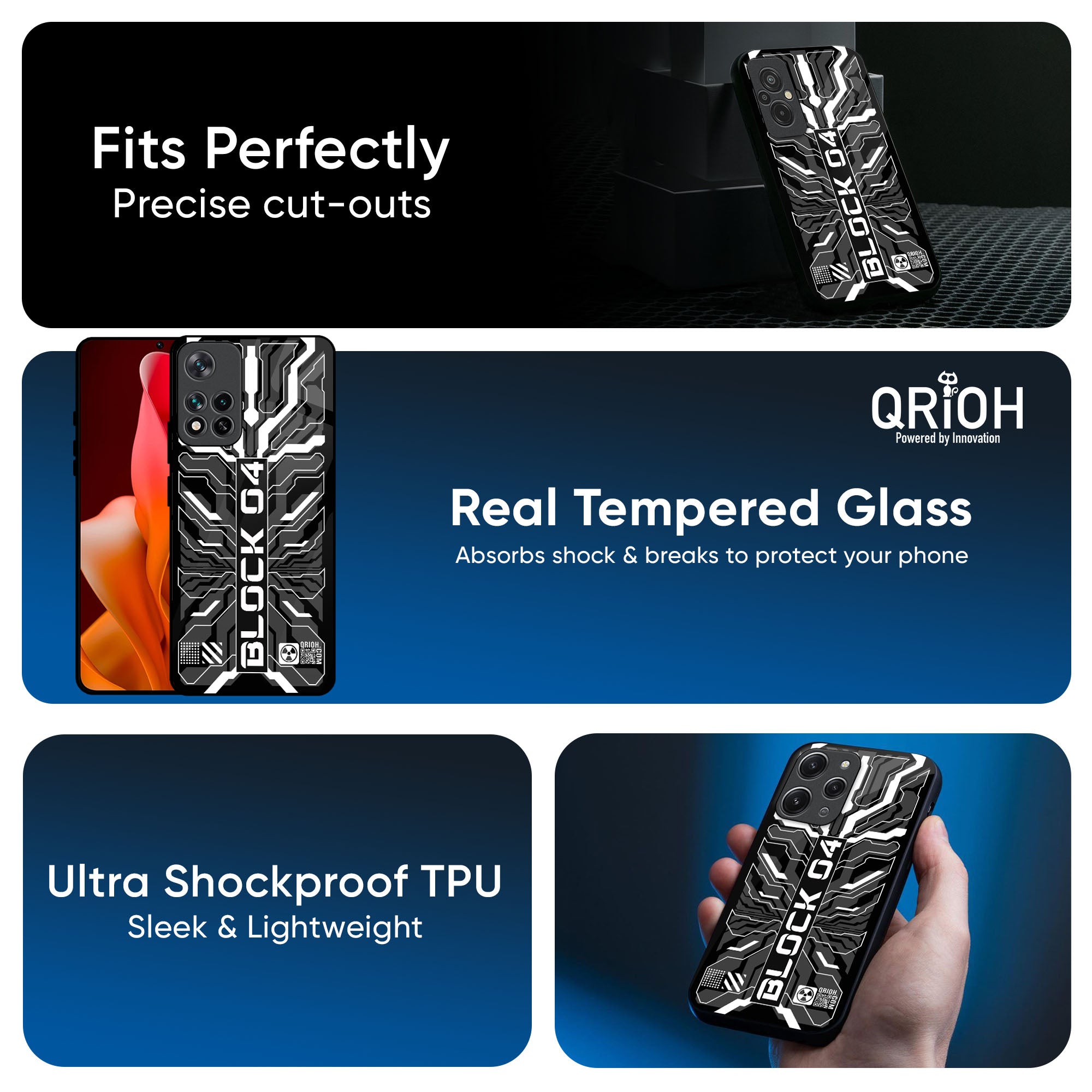 Monochrome Magic Glass Case for Redmi Note 12 5G