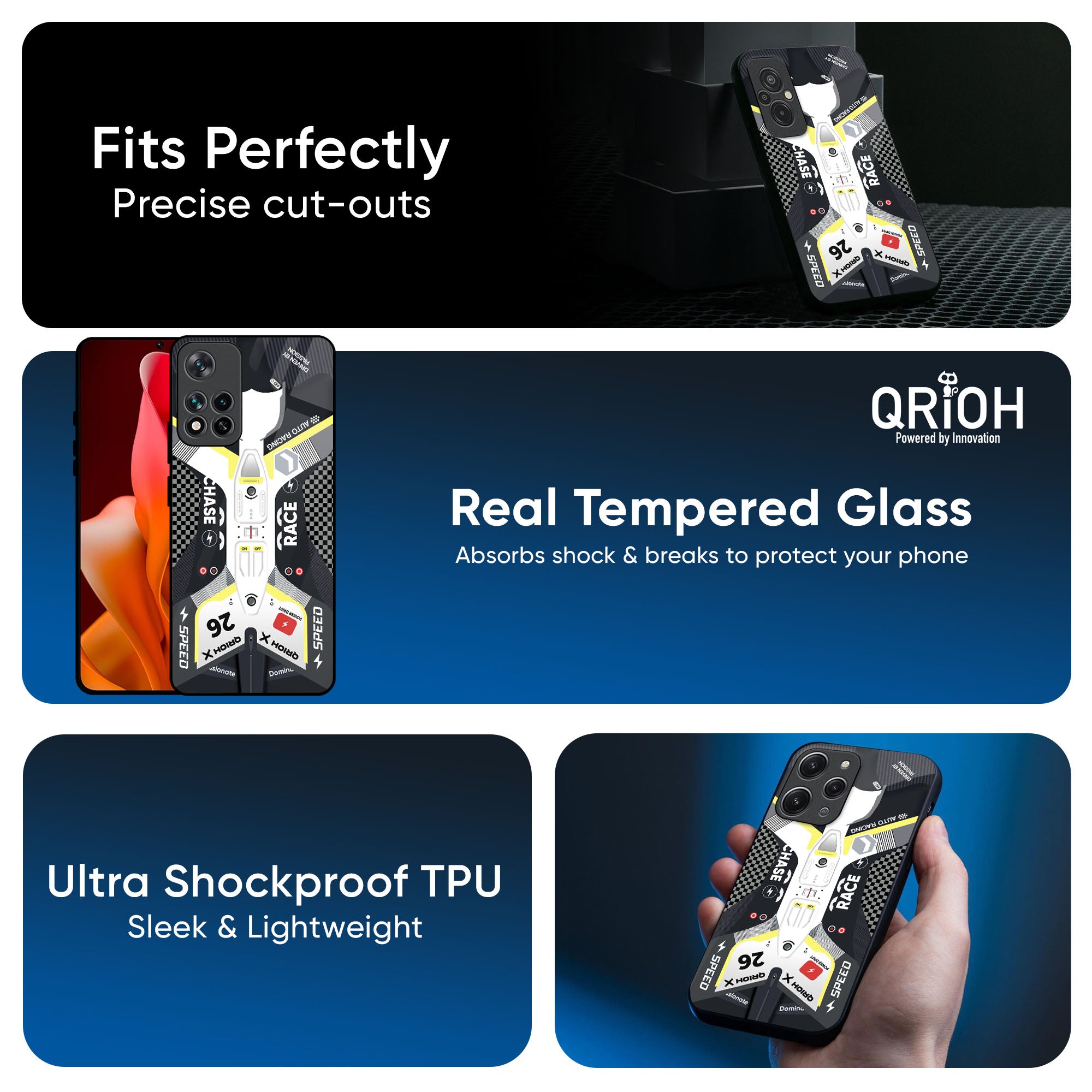 Car Enthusiast Glass Case for Redmi Note 12 5G