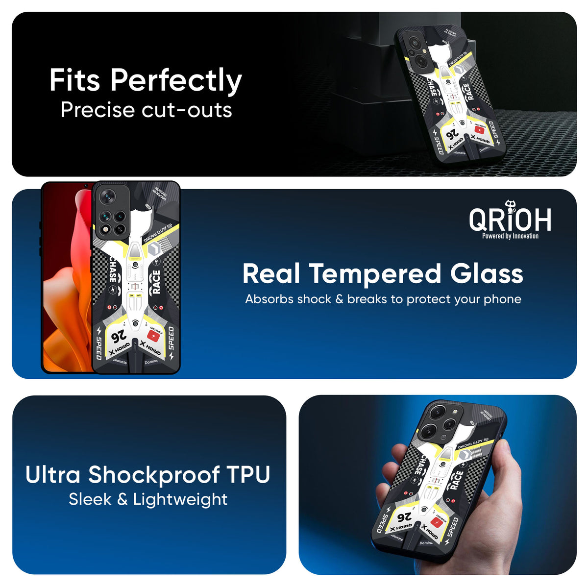 Car Enthusiast Glass Case for Redmi Note 10