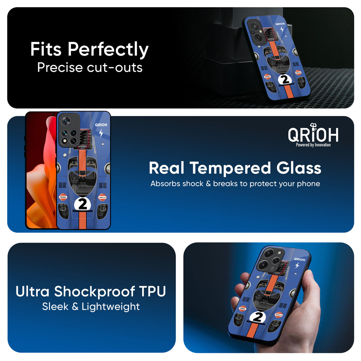 Car Adiction Glass Case for Redmi Note 11 Pro Plus 5G