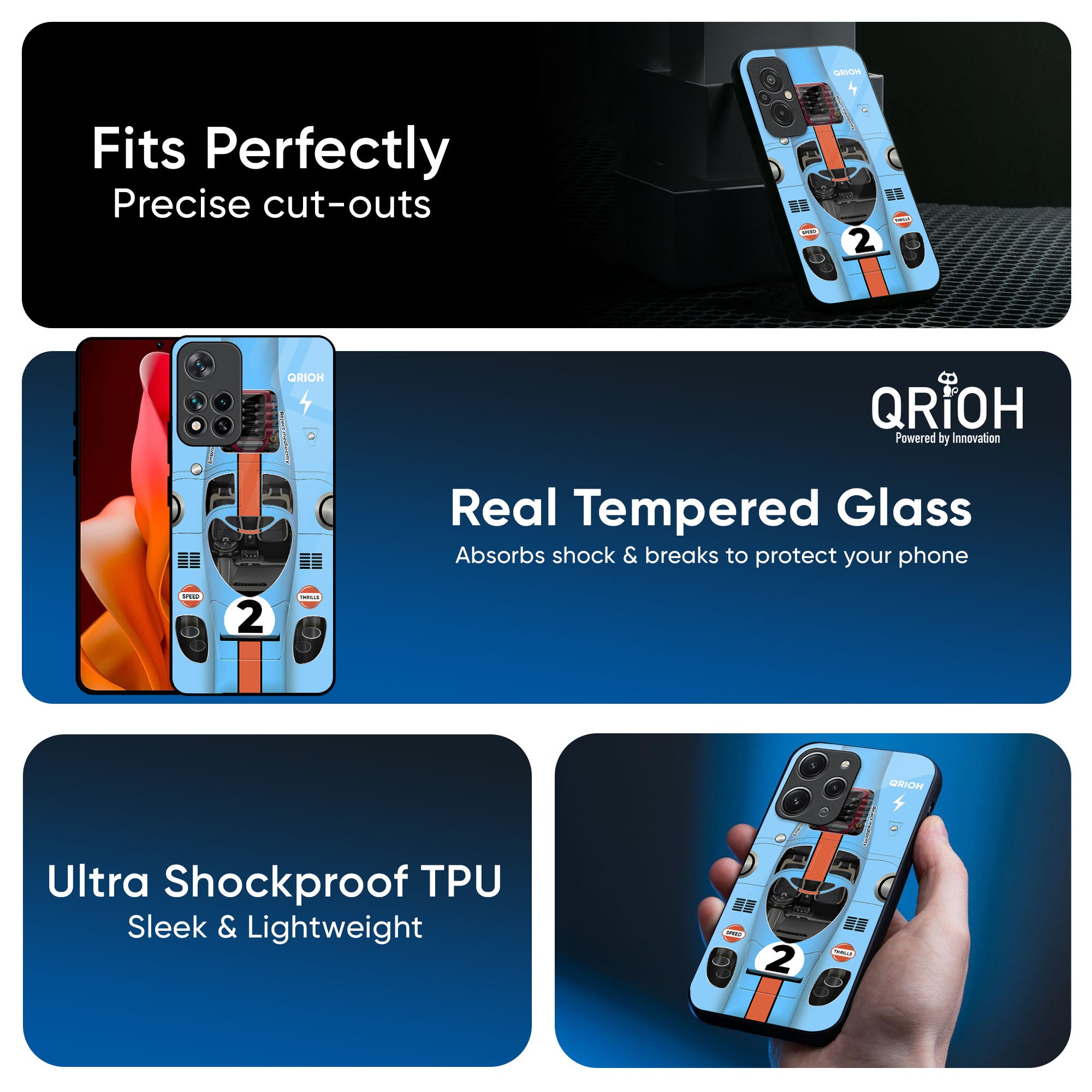 Race Laboratory Glass Case for Redmi Note 12 5G