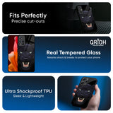 Angry Black Leopard Glass Case for Redmi 10